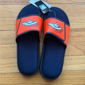 NFL Denver Broncos Men's Deluxe Foam Sport Slide Sandals Mens Size 11-12.